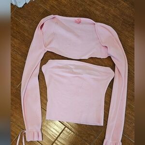 Sugar Thrillz Pink Heart Knit Top - XL